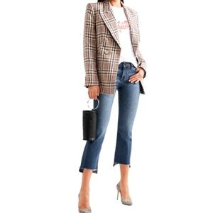 J Brand Selena Mid-rise Cropped Boot Cut Jeans With Chewed Raw Hem Size 28